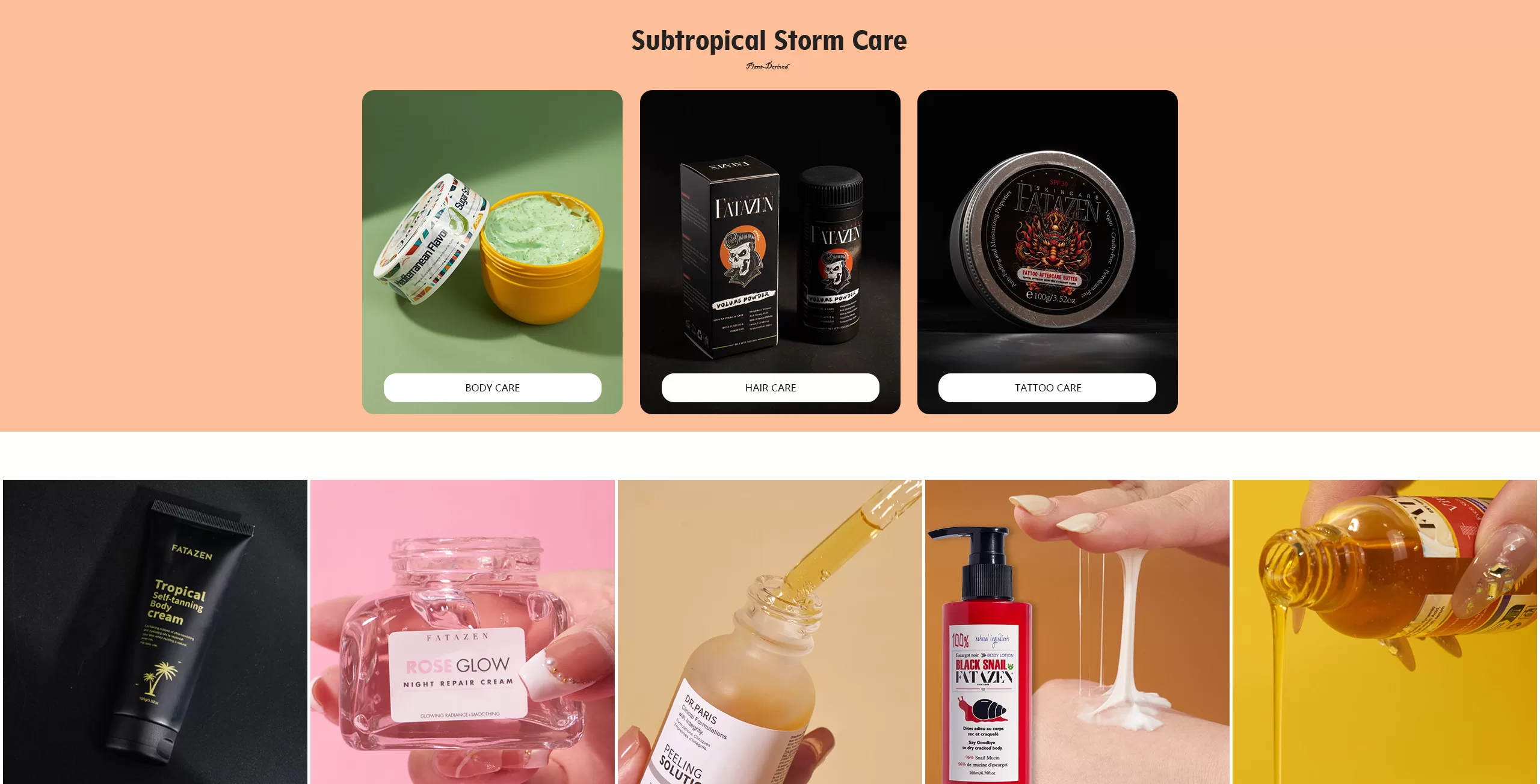 FATAZEN hair care and aroma care routine visual