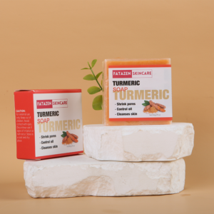FATAZEN Turmeric Cleansing Bar product boxes with soap bar display