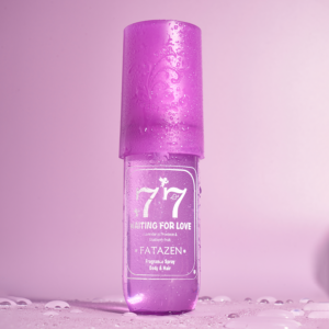 Front view of FATAZEN lavender body and hair fragrance spray bottle