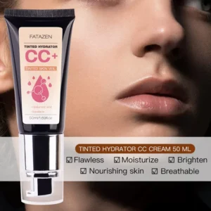 FATAZEN Liquid CC Cream Whitening Moisturizing Cosmetics Foundation Concealer Color Control Tinted Hydrater