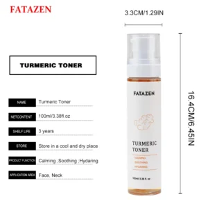FATAZEN Turmeric Facial Toner bottle and carton on a white product background