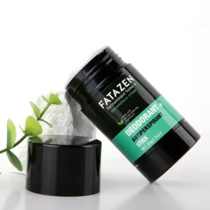FATAZEN Yuzu Mineral Body Freshening Stick product display with green botanical accent