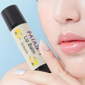 FATAZEN Vegan Organic Moisturizing Lemon Shea Butter Honey Lip Balm