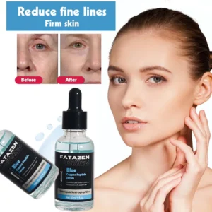 FATAZEN Skin Care Products Blue Copper Peptide Repairing Face Serum B5 Enriched Facial Serum For Improved Face Appearance