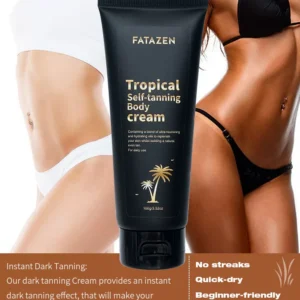 FATAZEN 4 Hours self tanning lotion sunless tanning cream no streaks medium dark progressive tanning body