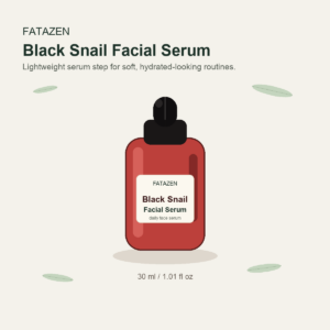 FATAZEN Black Snail Facial Serum bottle for daily face-serum routines