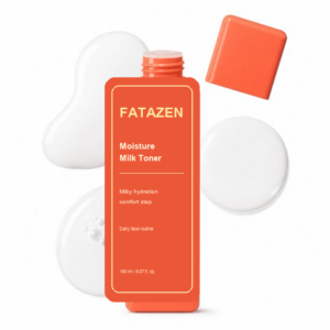 FATAZEN Moisture Milk Toner bottle with milky toner texture