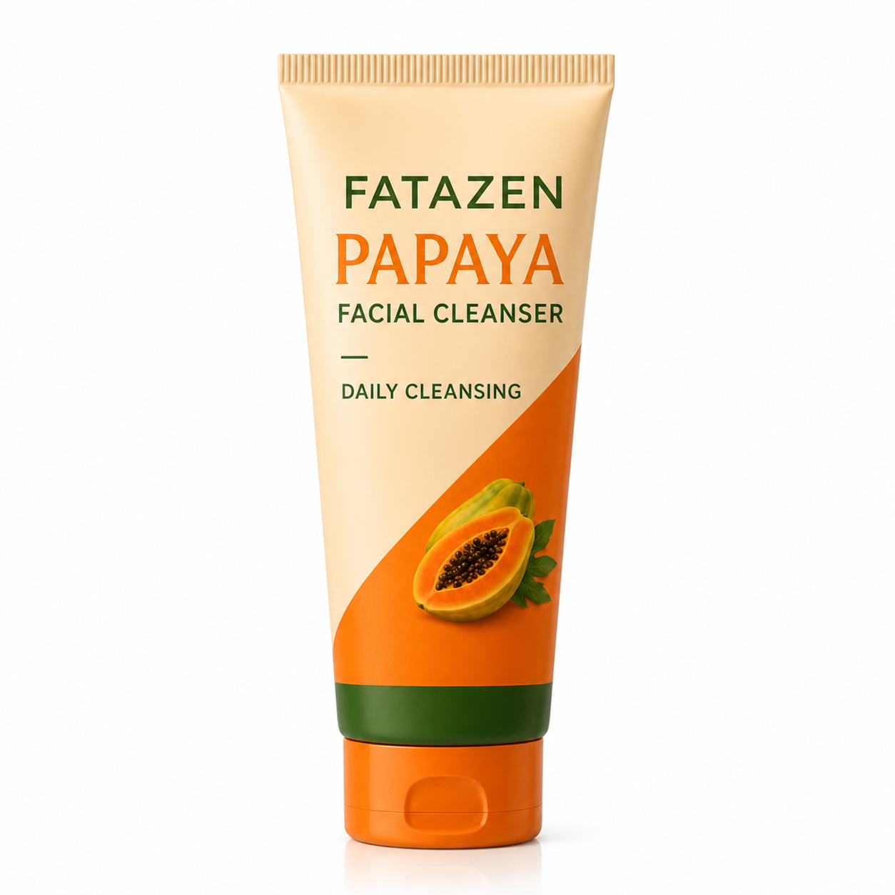 FATAZEN Papaya Facial Cleanser front packshot on a white background
