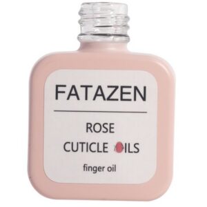 Open FATAZEN Rose Cuticle Oil bottle, front view
