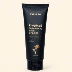 FATAZEN Sunless Tan-Look Body Cream tube on a warm off-white background