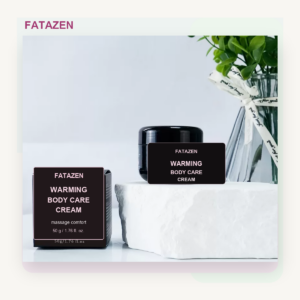FATAZEN Warming Body Care Cream product jar and carton