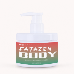 FATAZEN Watermelon Seed Butter Body Lotion pump jar on a warm off-white studio background