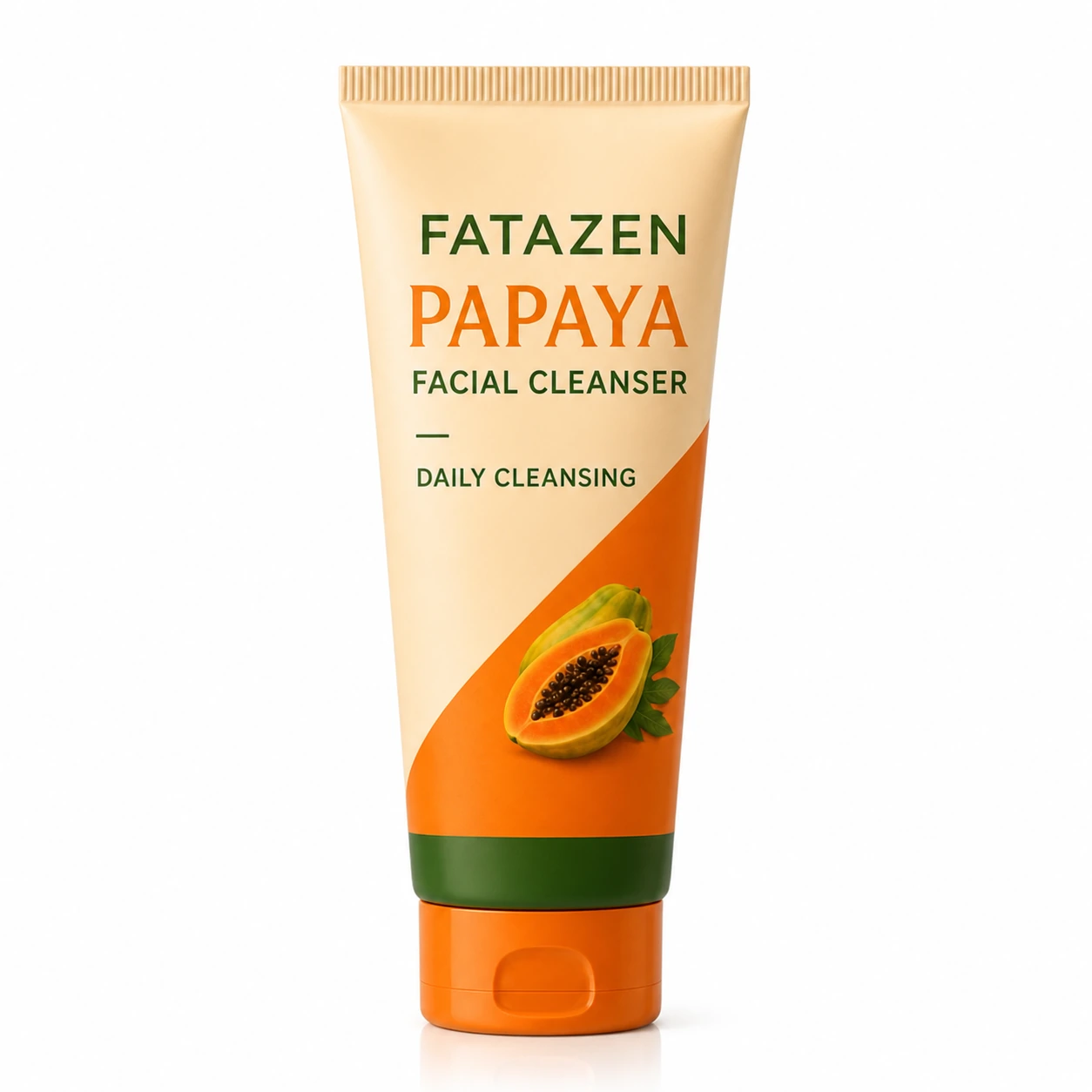 FATAZEN Papaya Facial Cleanser front packshot on a white background