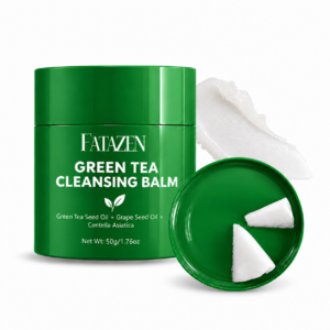 FATAZEN Green Tea Cleansing Balm concept packaging with FATAZEN wordmark
